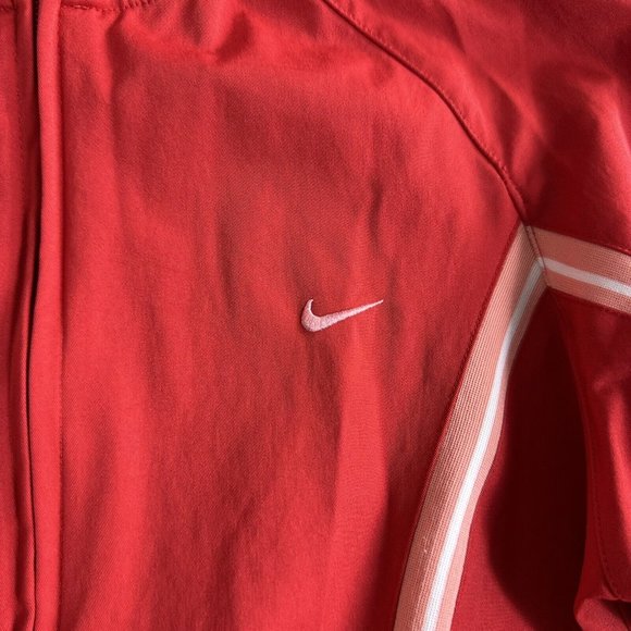 Vintage Y2K Nike Athletic Track Jacket Women Size Large Red Active Training - Picture 5 of 8